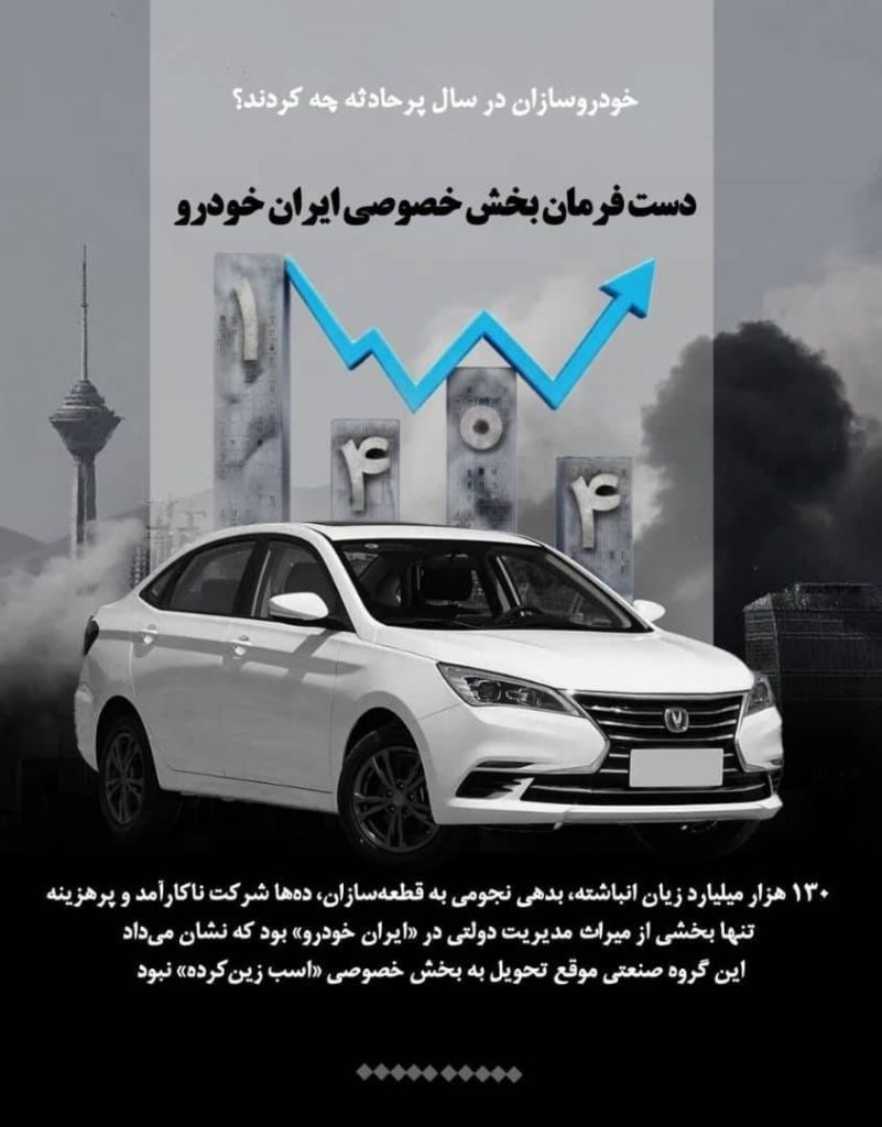 دست‌فرمان بخش خصوصی ایران خودرو